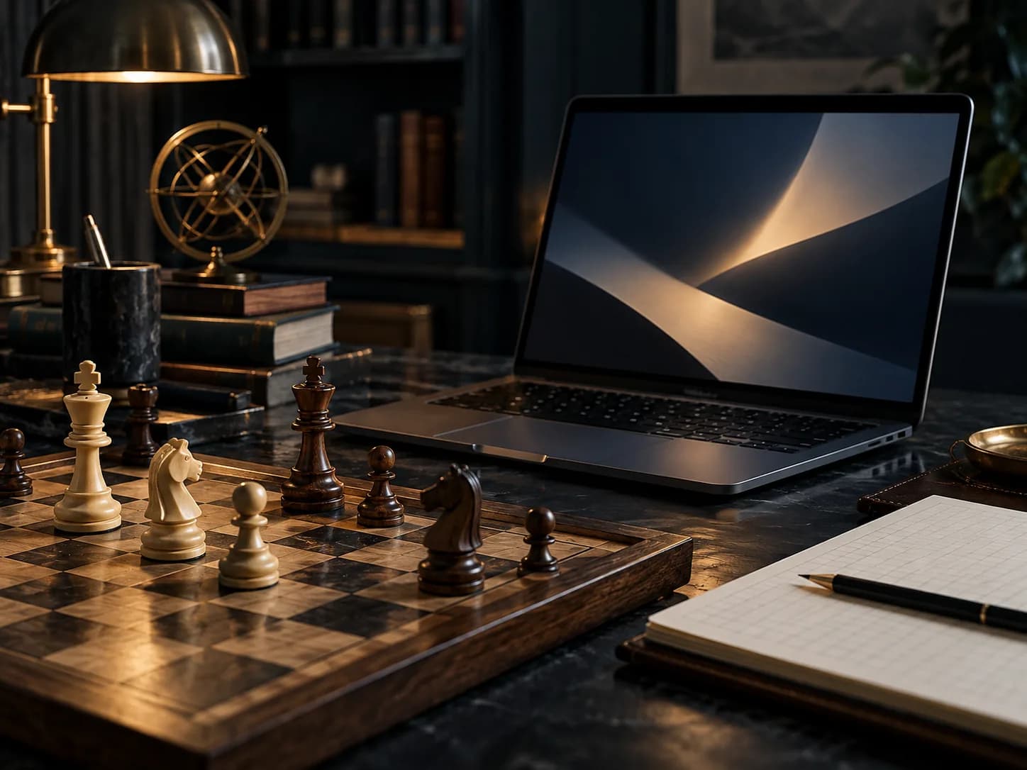 Chess game records and abstract analysis on a workstation